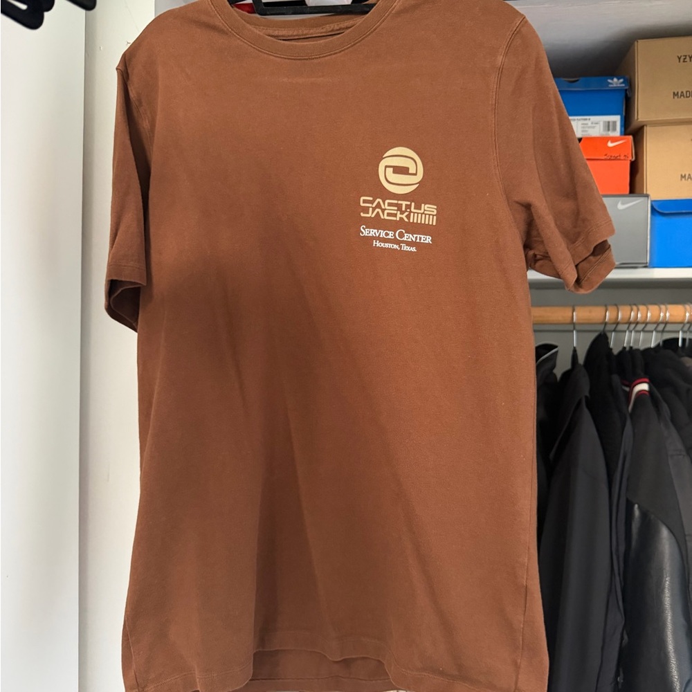 Travis Scott Brown Short-Sleeve Cactus Jack Logo Tee
